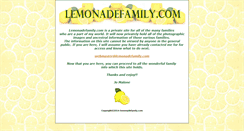 Desktop Screenshot of lemonadefamily.com