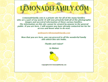 Tablet Screenshot of lemonadefamily.com